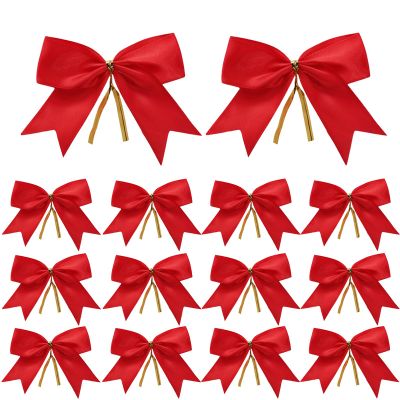 AKLVBL 36 Pack Satin Ribbon Bows - Pretied Bows for DIY Craft, Wedding, Treat, Gift, Bakery Candy Bags & Package Decorating (M Size)