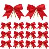 AKLVBL 36 Pack Satin Ribbon Bows - Pretied Bows for DIY Craft, Wedding, Treat, Gift, Bakery Candy Bags & Package Decorating (M Size) view 1