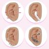 SimCoach Acupuncture Ear Model, Right Artificial Ear Replica for Auricular Therapy Teaching, Piercing Practice, Hearing Aids, Jewelry Display (Brown) view 4