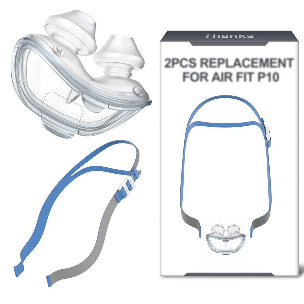 MEDICOLOR Nose Pillow with Headgear for P10 - Nasal Pillow Small with Headgear Replacement Kit Supplies for P10 Series - Great-Value & Fully Adjustable, Frame Not Included