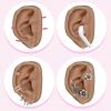 SimCoach Acupuncture Ear Model, Right Artificial Ear Replica for Auricular Therapy Teaching, Piercing Practice, Hearing Aids, Jewelry Display (Black) view 4