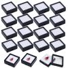 BENECREAT 24PCS Black Gemstone Display Box Jewelry Box Container with Clear Top Lids 1.5x1.5x0.6 for Gems, Jewelry, Crystal Diamond Accessories Display view 1