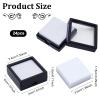 BENECREAT 24PCS Black Gemstone Display Box Jewelry Box Container with Clear Top Lids 1.5x1.5x0.6 for Gems, Jewelry, Crystal Diamond Accessories Display view 2