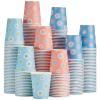SIUQ 300 Pack Paper Cups 8 oz, Disposable Coffee Cups, Paper Coffee Cups 8 oz, Colourful Hot/Cold Beverage Drinking Cup for Water Juice or Tea, Office Party Home Travel - Daisy view 1