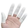 100 Pieces Cotton Finger Cots, Cloth Finger Sleeves with Elastic Rings, Toe Sleeves, Fingertips Protective Cover, Thumb Protector, Finger Tips Protector, Reusable, Protect Fingers (White) view 1