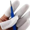 100 Pieces Cotton Finger Cots, Cloth Finger Sleeves with Elastic Rings, Toe Sleeves, Fingertips Protective Cover, Thumb Protector, Finger Tips Protector, Reusable, Protect Fingers (White) view 4