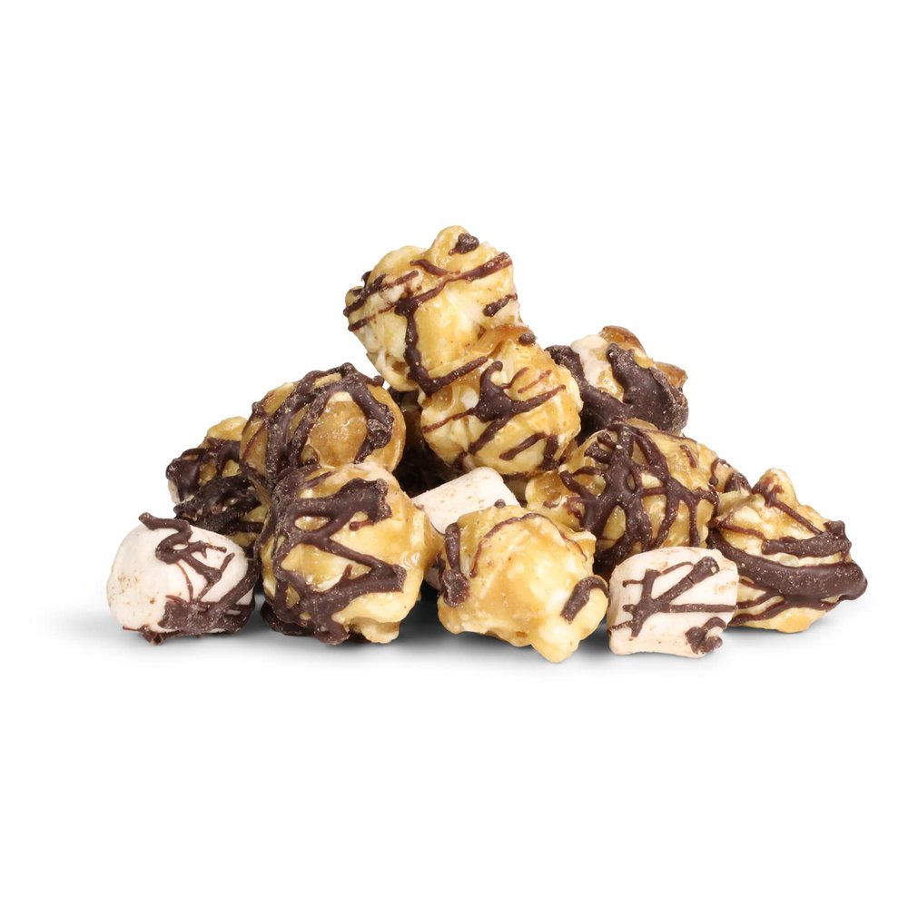Chocolate S'mores Popcorn by Its Delish, 1 lb Bulk Bag, Caramelized with Chocolate and Marshmallows Corn Snack - Dairy-Free, Kosher