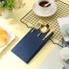Cindeer 150 Pcs Navy Blue Linen Dinner Feel Napkins with Built in Flatware Pocket Prefolded Paper Disposable Airlaid Guest Hand Towel for Silverware Wedding Reception Christmas Baby Shower view 3