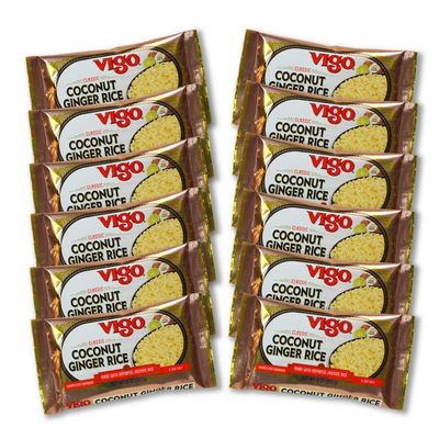 Vigo Authentic Coconut Ginger Rice, Imported Jasmine (Coconut Ginger, 8 Ounce (Pack of 12))