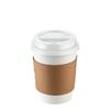 GUSTO [50 Sets - 12 oz. Disposable White Coffee Cups with White Lids, Sleeves - To Go Paper Hot Cups (Formerly Comfy Package) view 2
