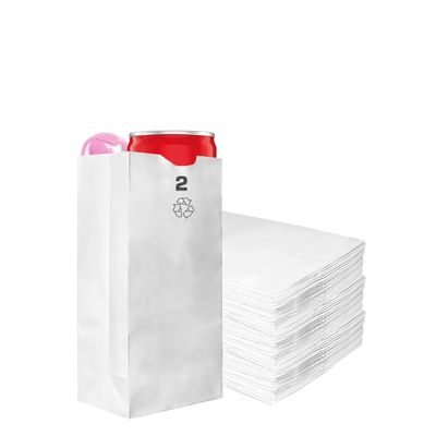 2LB White Paper Lunch Bags - Small Kraft Paper Bags for Bakery, Candy, Grocery, Lunch, Snacks, Sandwiches, Crafts, Gift Wrapping, Party Favors, and Takeout by EcoQuality (3000, #2-2LB)