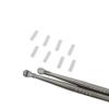Melleco 2 pcs 7" Long Heavy Duty Tonsil Stone Remover Pick Tonsillolith Stone extracting Tool Stainless Steel Oral Cleaner Get Rid of Bad Breath +10 Silicone Caps view 2
