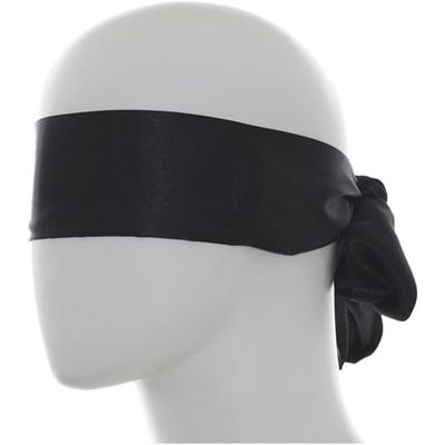 Black Sleeping Mask Eyeshade Long Slim Ribbon Eye Mask Thin Eyepatch Stage Prop Eye Patch Cover Band Sleep Blinder for Cosplay Stage Show