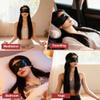 Black Sleeping Mask Eyeshade Long Slim Ribbon Eye Mask Thin Eyepatch Stage Prop Eye Patch Cover Band Sleep Blinder for Cosplay Stage Show view 4