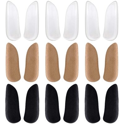 3X & Lateral Heel Wedge Silicone Insoles for Supination and Pronation, Adhesive Shoe Inserts for Bow Legs