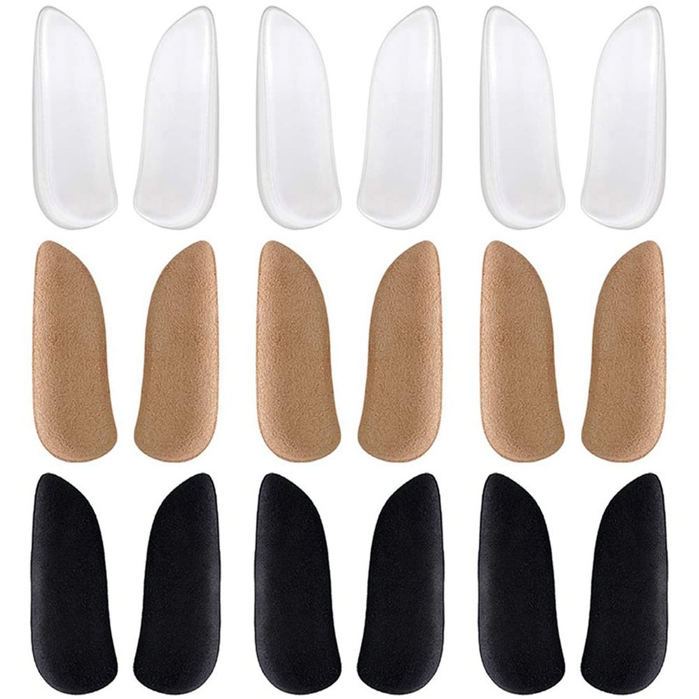 3X & Lateral Heel Wedge Silicone Insoles for Supination and Pronation, Adhesive Shoe Inserts for Bow Legs