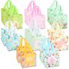 16PCS Happy Easter Egg Hunt Bags Easter Bunny Carrot Chick Egg Gift Bags with Handles, Easter Treat Bags, Easter Party Supplies , 8.37.95.9inch view 1