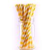 Green Planet Jumbo Biodegradable Yellow Striped Paper Straw (Unwrapped, 7.75 Length, .248 diameter, 4,800/Ct) for Restaurants, Cafeteria, Bars, Food Services, view 1