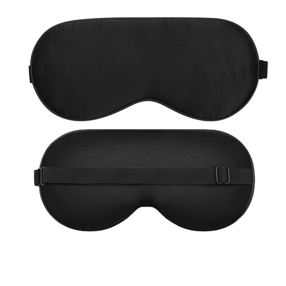 FIDDAA Silk Sleep Mask, Silk Eye Mask with Adjustable Strap, Eye Mask for Sleeping,Blocks Light Reduces Puffy Eyes Gifts (Color : D)