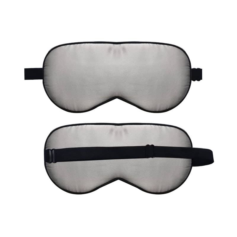 FIDDAA Natural Silk Sleep Mask Soft Eye Mask Adjustable Strap Blindfold Eyeshade Smooth Sleeping Mask Comfortable Sleep Eye Cover (Color : B)