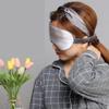 FIDDAA Natural Silk Sleep Mask Soft Eye Mask Adjustable Strap Blindfold Eyeshade Smooth Sleeping Mask Comfortable Sleep Eye Cover (Color : B) view 3