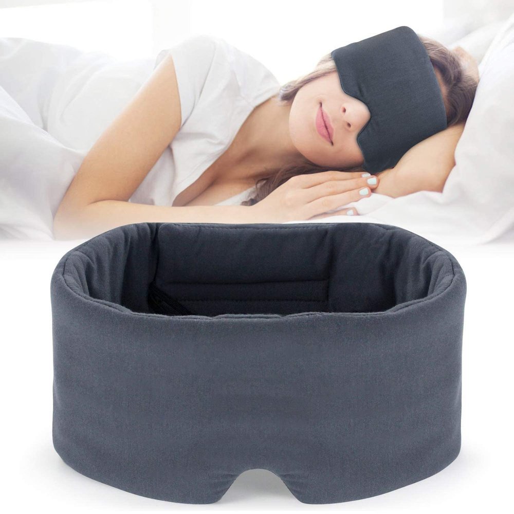 FIDDAA Sleep Eye Mask,Adjustable Cotton Eye Blindfold for Travel Flight Rest,Comfortable and Breathable Sleeping Mask for Women Men (Color : B)