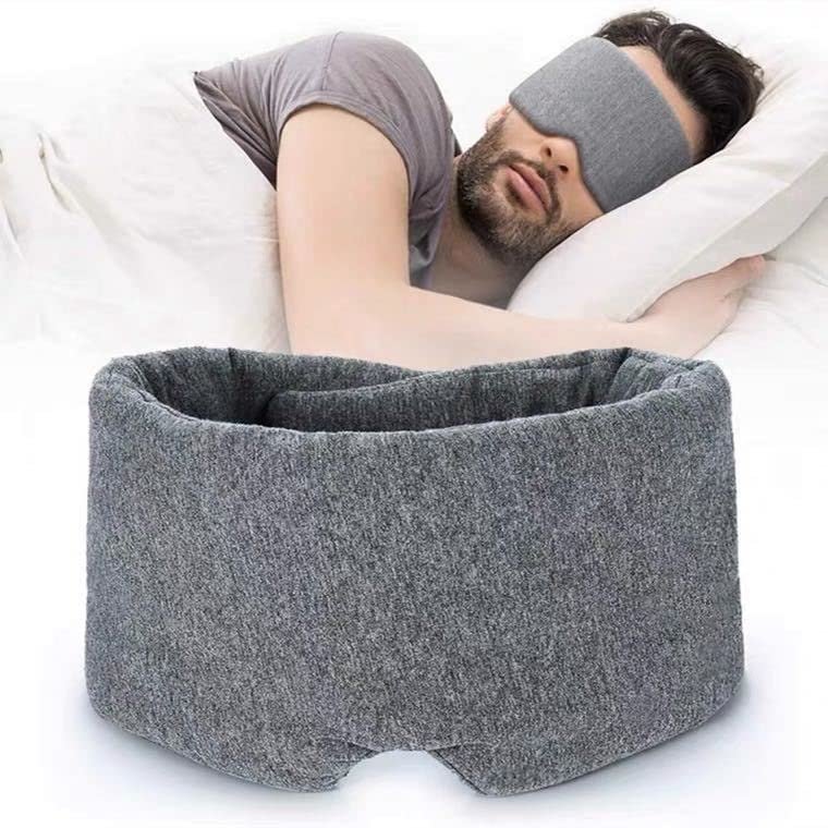 FIDDAA Sleep Eye Mask,Adjustable Cotton Eye Blindfold for Travel Flight Rest,Comfortable and Breathable Sleeping Mask for Women Men (Color : A)