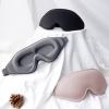 FIDDAA 3D Shading Breathable Sleep Eye Mask Blindfold Eyeshade Sleeping Mask Eye Patch Office Eye Mask Sleeping Aid Block Out Light (Color : Pink) view 3