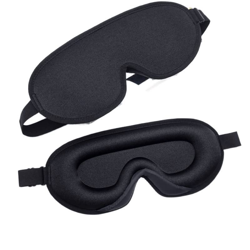 FIDDAA Sleep Eye Mask, 3D Contoured Eye Sleep Mask for Men Women,Adjustable Strap, Soft Comfort Eye Shade for Sleep Travel Yoga Nap