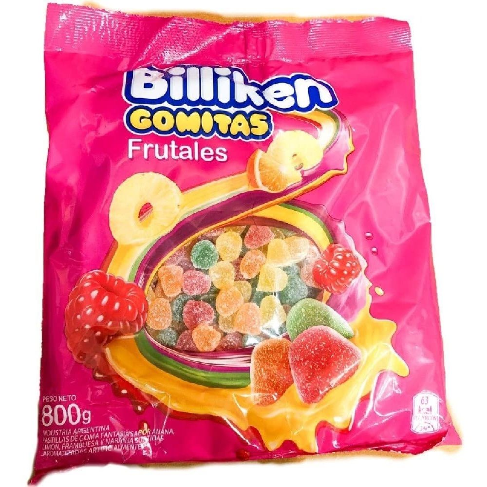 Billiken Gomitas Conitos Frutales Fruit Candies Gummies, 800 g / 28.2 oz (family bag)