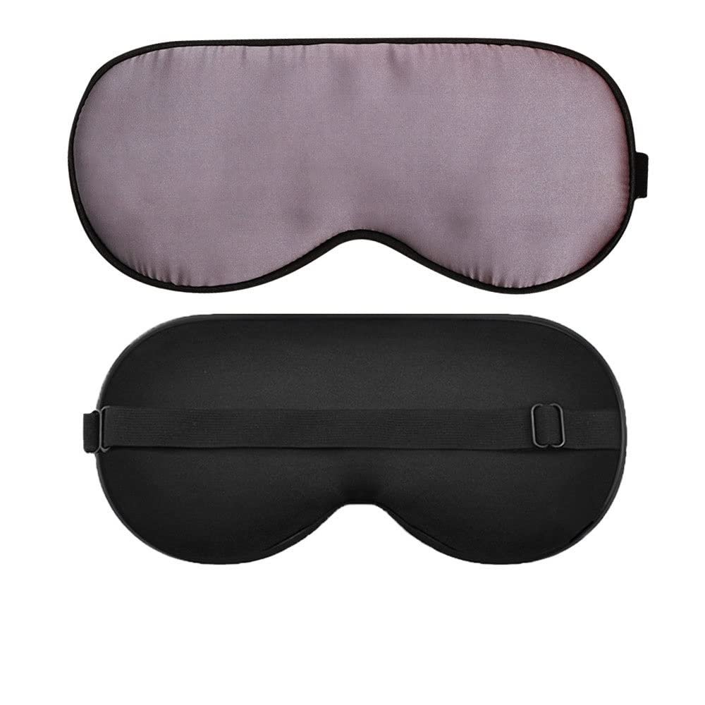 KANDUO Silk Sleep Mask, Silk Eye Mask with Adjustable Strap, Eye Mask for Sleeping,Blocks Light Reduces Puffy Eyes Gifts (Color : C)