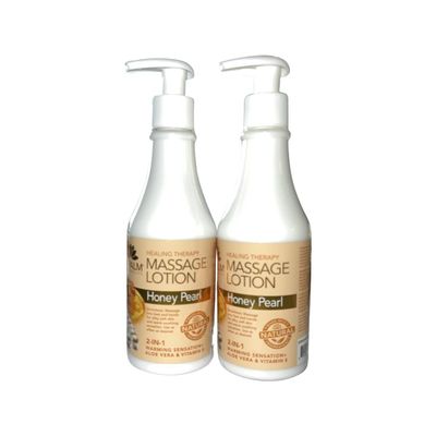 La Palm Healing Therapy Massage Lotion - Honey Pearl - 8oz (Pack of 2)