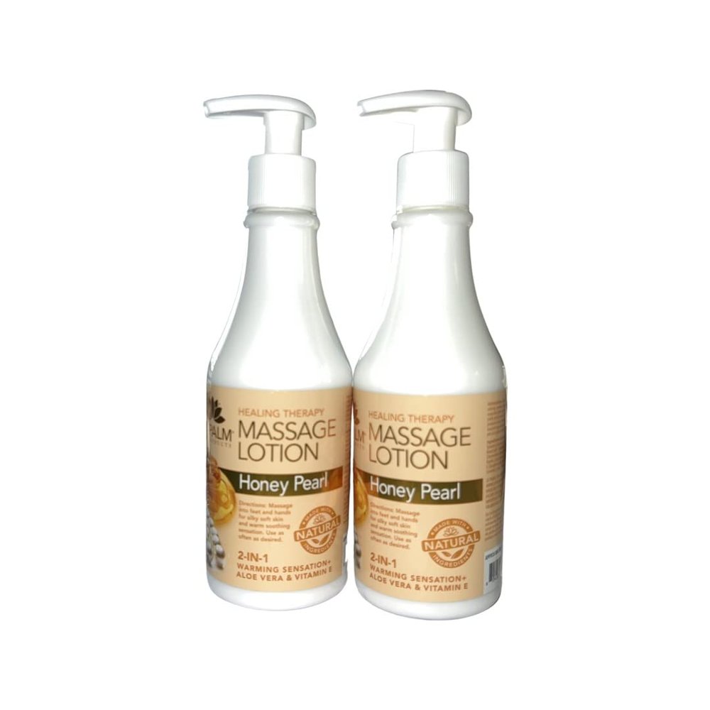 La Palm Healing Therapy Massage Lotion - Honey Pearl - 8oz (Pack of 2)