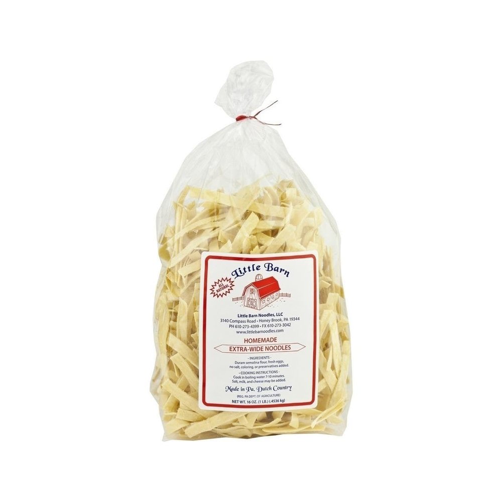 AmishTastes Little Barn Extra-Wide Noodles, Homemade in PA Dutch Country, 16 Oz. (Pack of 2)
