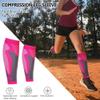 POKEAT 2Pcs Calf Compression Sleeve Gym Sport Calf Support Protector Soccer Running Basketball Shin Guard Leg Warmers,Pink,M view 3