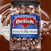 Chocolate Swirl Popcorn by Its Delish, 16 Oz (1 Lb) Jumbo Container Bulk Popcorn, Festive Chocolate Air Popped Sweet Crunchy Popcorn with Chocolate Corn Snack, Parties  Gluten Free, Vegan, Kosher view 3