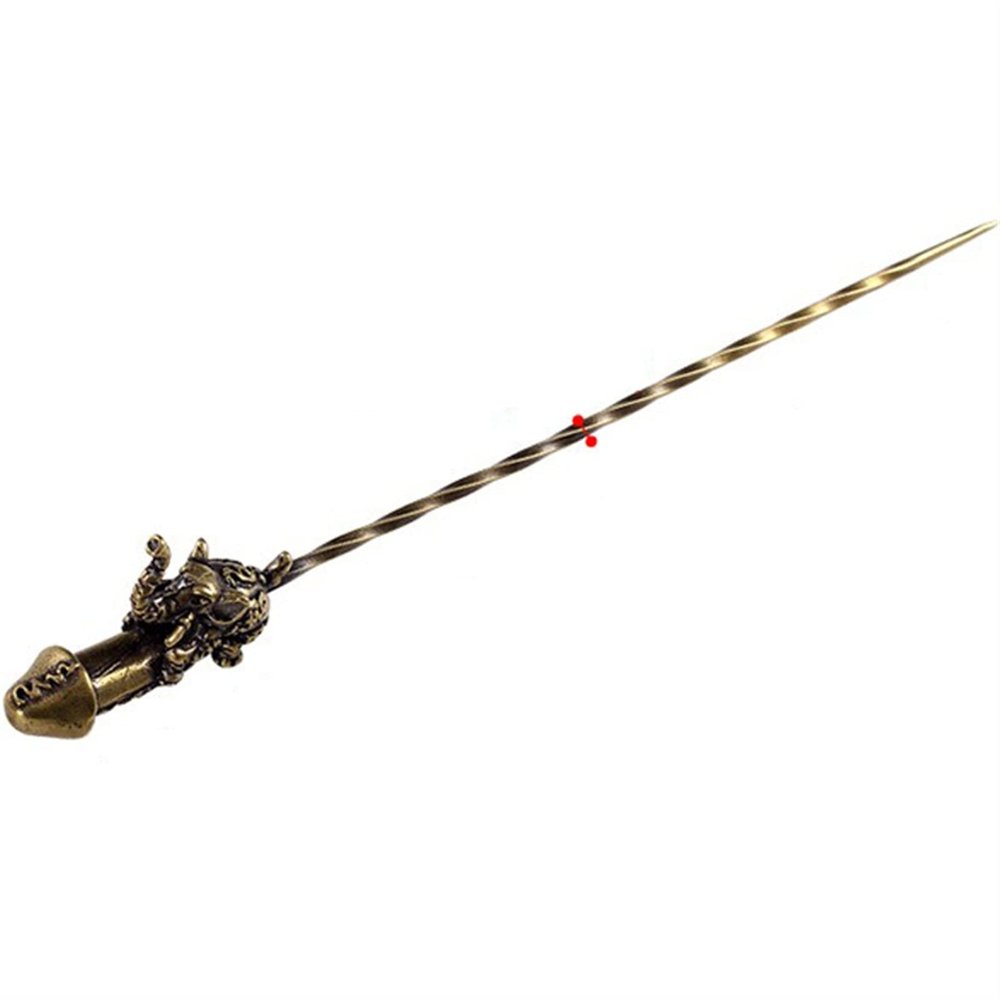 Adityo Brass Cigar Punch Cigar Pass Needle Portable Drilled Spiral Ventilation Needle Cigar Tool Punch (Color : Medium)