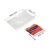 PATIKIL Clear Plastic Bags 6"x4" for Cookie Candy Bakery Dessert Treat Wedding Gift Storage with 3" Foil Twist Ties Mixed Color 200 Set view 2