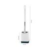 KIZQYN Toilet Brush Toilet Brush No Dead Angle Home Wash Toilet Set Wall-Mounted Free Punch with Base Soft Brush Plastic Brush Toilet Cleaner Brush (Color : White) view 2