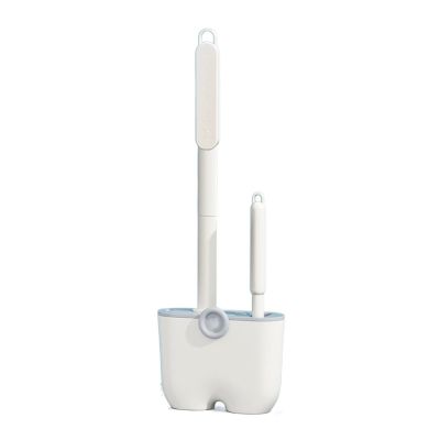 KIZQYN Toilet Brush Silicone Toilet Brush Household Non-Dead Corner Toilet Squat Brush Wall-Mounted Toilet Brush Cleaning Set Toilet Cleaner Brush (Color : 1)