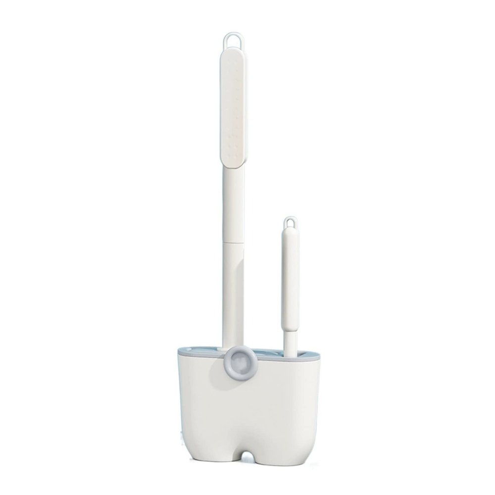 KIZQYN Toilet Brush Silicone Toilet Brush Household Non-Dead Corner Toilet Squat Brush Wall-Mounted Toilet Brush Cleaning Set Toilet Cleaner Brush (Color : 1)