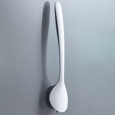 KIZQYN Toilet Brush Toilet Brush Toilet Wash Set Toilet Home Wall-Mounted Creative Cleaning Brush Silicone Brush Set with Protective Drain Cover Toilet Cleaner Brush (Color : 1)