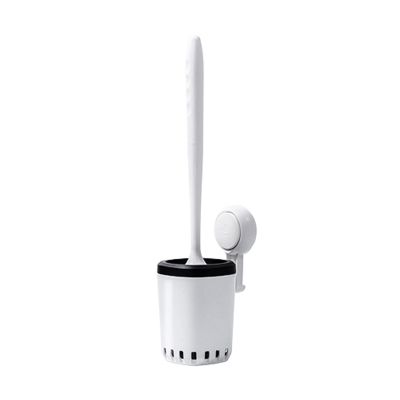 KIZQYN Toilet Brush Wall-Mounted Toilet Brush Household Long Handle Silicone Toilet Brush Toilet Set White Black Toilet Brush Cleaning Assistant Toilet Cleaner Brush