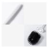 KIZQYN Toilet Brush Wall-Mounted Toilet Brush Household Long Handle Silicone Toilet Brush Toilet Set White Black Toilet Brush Cleaning Assistant Toilet Cleaner Brush view 4