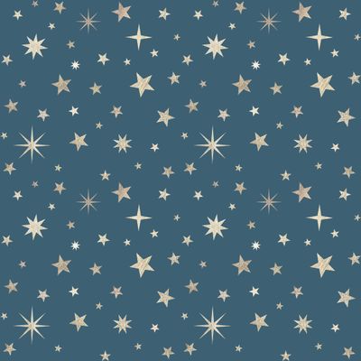 Beautiful Starry Winter Solstice Gift Wrap Thick Celestial Christmas Wrapping Paper Faux Foil Party Decoration (12 foot x 30 inch roll)