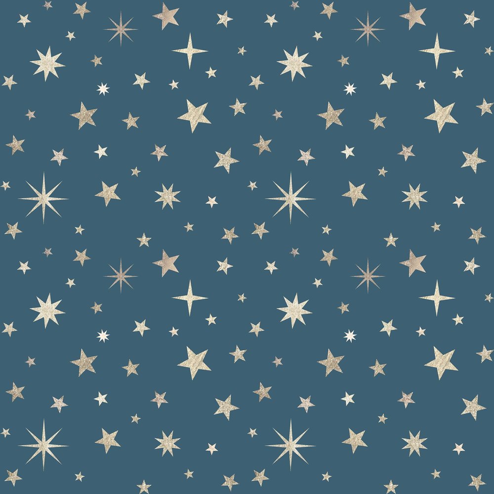 Beautiful Starry Winter Solstice Gift Wrap Thick Celestial Christmas Wrapping Paper Faux Foil Party Decoration (12 foot x 30 inch roll)