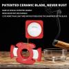 CERA+ Ceramic Cigar Cutter, Extremely Sharp Double Ceramic Cut Blades,No Metal Smell, Compact Cutter with Guillotine Design, Lifetime Use W/O Dull, Gift Box Included, Perfect Choice for Cigar Lovers view 2