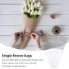 iplusmile 50pcs Flower Bouquet Wrap Bags for Single Roses Floral Packaging Sleeves for Mother Day Weddings Valentine Day view 3