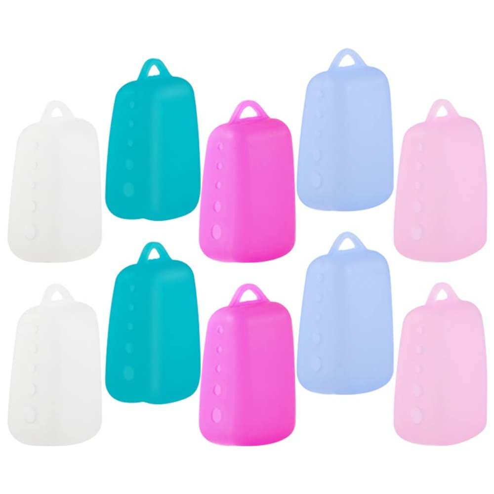 DECHOUS 10pcs Portable Silicone Toothbrush Covers Travel Toothbrush Case for Manual Electric Brushes Lightweight Easy to Carry for Home Camping Travel