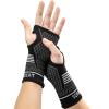 Scrodcat Wrist Compression Sleeves, Brace for Carpal Tunnel & Pain Relief Treatment,Wrist Support Women Men, Breathable Sweat-Absorbing Brace(Pair), Silver Black, S, Pack of 2 view 1